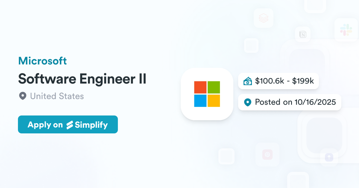 Software Engineer II Microsoft Simplify Jobs